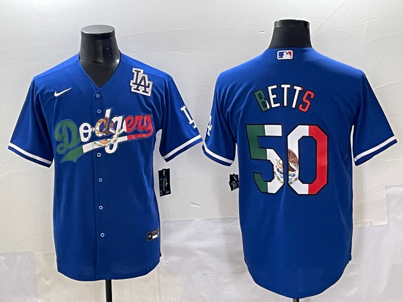 Men 2025 Los Angeles Dodgers #50 Betts Blue Nike 2025 MLB All Star Jersey style 006